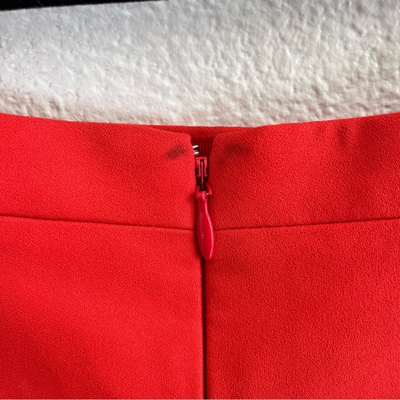 J. Crew Orange-Red Structured A-Line Mini Skirt Women’s 6 - Picture 6 of 10